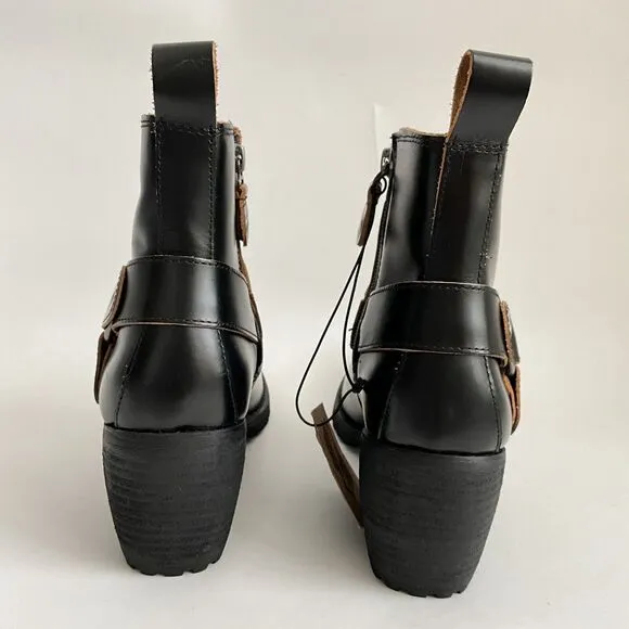 Harley Davidson Bootie 7.5M Black Lalanne Harness Riding Motorcycle NWT No Box