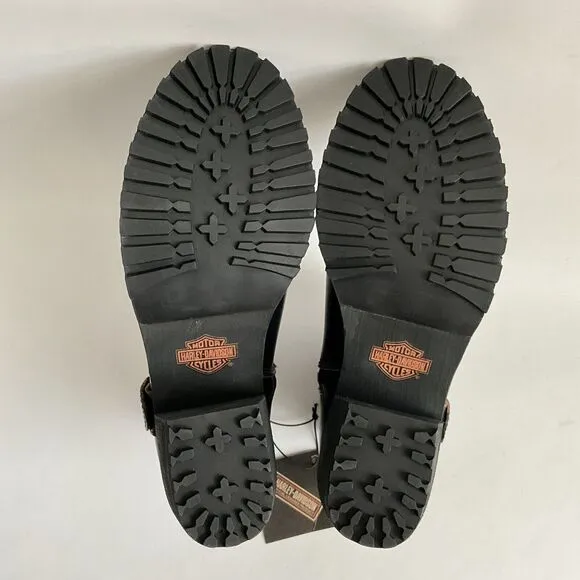 Harley Davidson Bootie 7.5M Black Lalanne Harness Riding Motorcycle NWT No Box