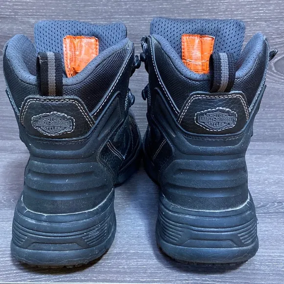 Harley Davidson HD Mens Motorcycle Riding Boots Black Steel Toe Size Size 8.5