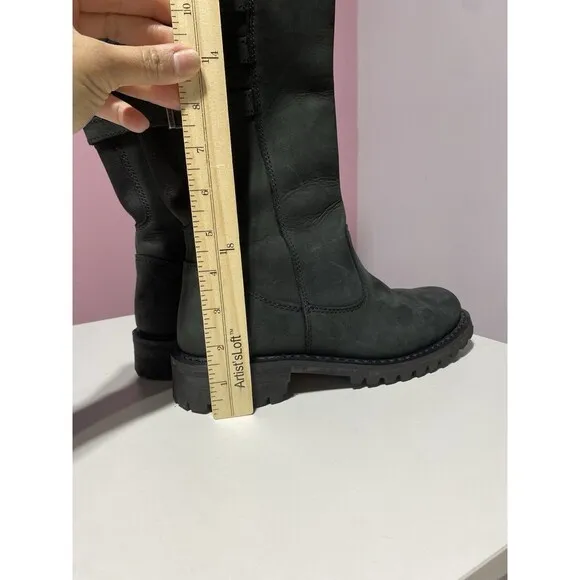 Harley Davidson Leather Boots Womens 8 M Black Josi 15” Knee High Biker Riding