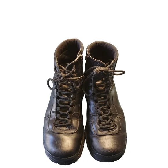 Harley-Davidson Men's Black Leather Zip Cycle Riding Boots Size 8.5