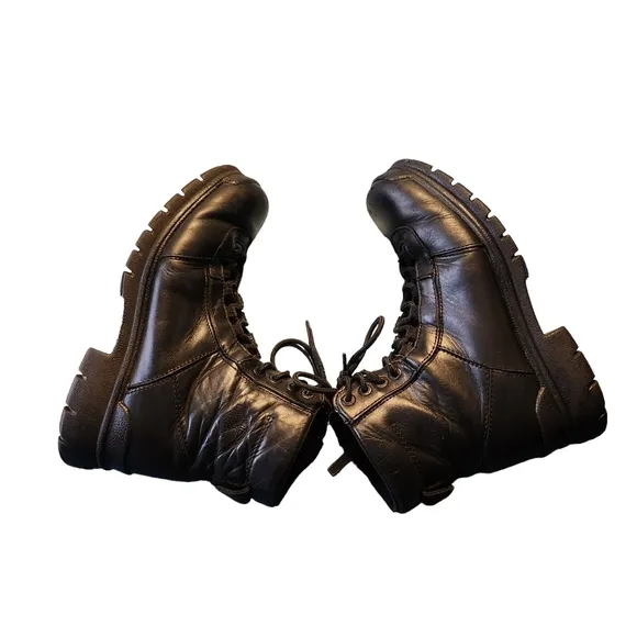 Harley-Davidson Men's Black Leather Zip Cycle Riding Boots Size 8.5