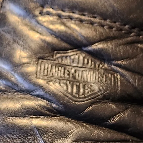 Harley-Davidson Men's Black Leather Zip Cycle Riding Boots Size 8.5