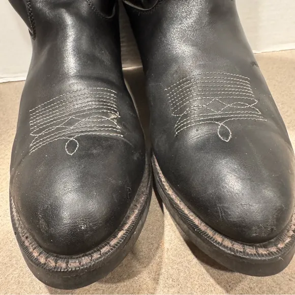 Harley Davidson Men’s Black Western Leather Riding Cowboy Boots Size 13M