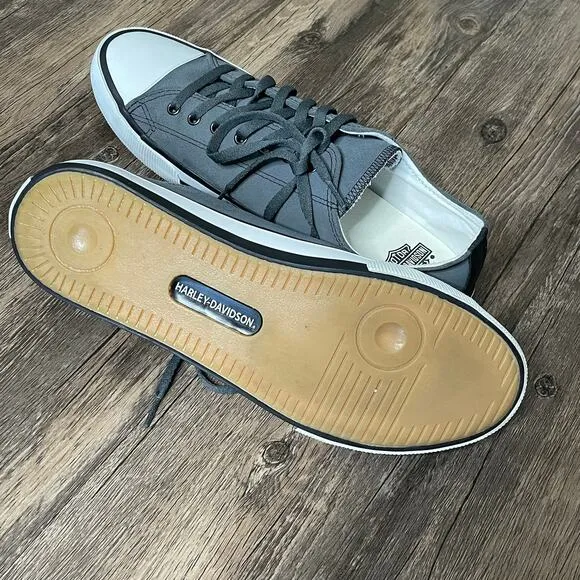 Harley Davidson Men's Roarke Canvas Gray  Sneakers Size 11
