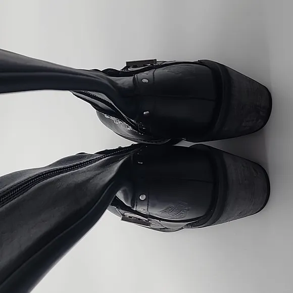Harley Davidson Riding Boots Studded Black Leather Motorcycle Womens 5.5M
