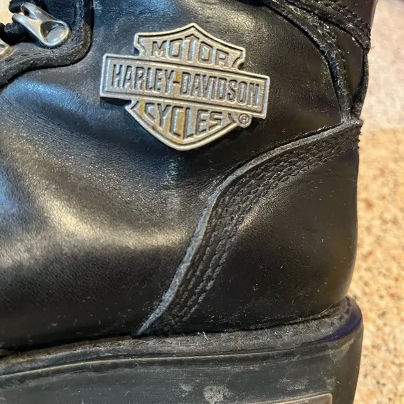 Harley-Davidson Stealth Riding Motorcycle Black Leather Boots