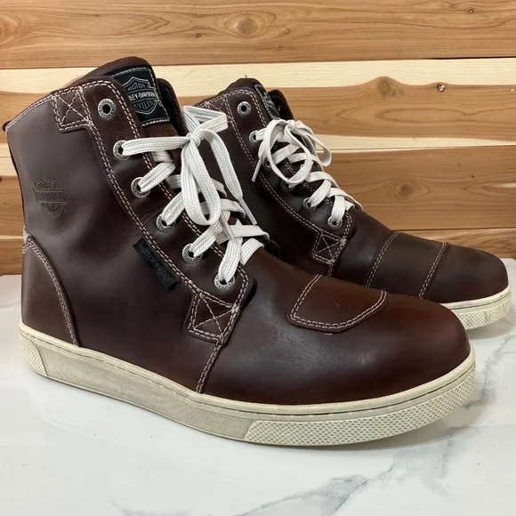Harley Davidson Steinman Waterproof Motorcycle Brown Men's Boot size 10.5