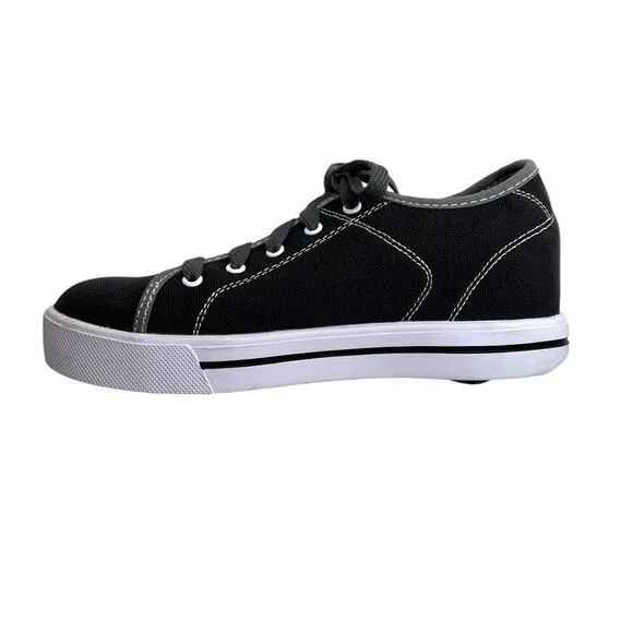 HEELEYS Wheeled Sneakers in Black canvas Gray TZzasrim Unisex Size 5 Big Kid