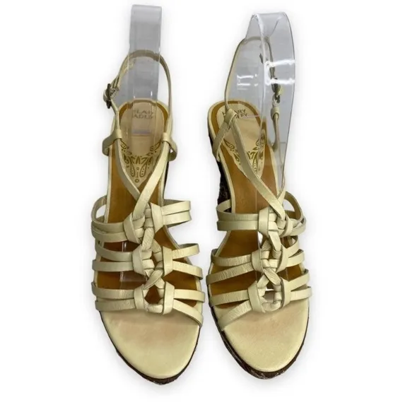 Hilary Radley - Dakota Embroidered Strappy Wedge Sandals - Size 7M