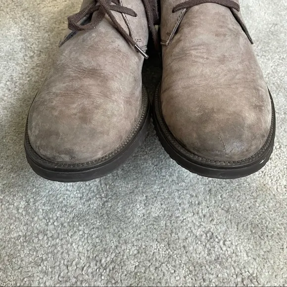 Hogan Brown Taupe Nubuck Desert Lace Up Chukka Boots Size 7.5