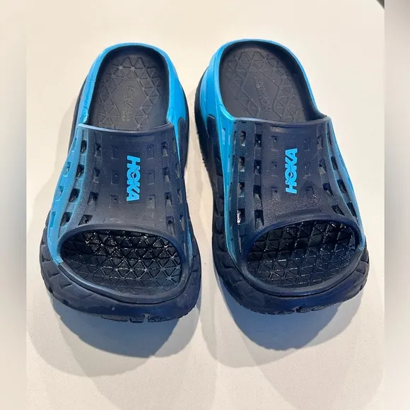 Hoka Blue Slide Sandals Ora Recovery Slide 7M 9W