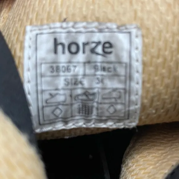 Horze Black Leather Riding Boots Kids Size 34
