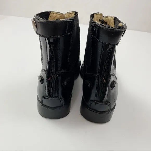 Horze Black Leather Riding Boots Kids Size 34