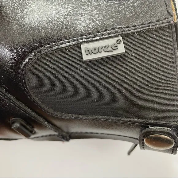 Horze Black Leather Riding Boots Kids Size 34