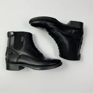 Horze Black Leather Riding Boots Kids Size 34