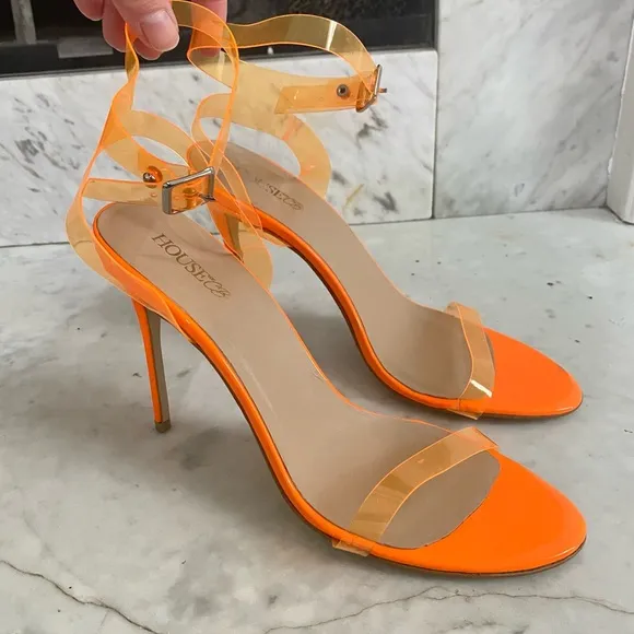 HOUSE Of CB Ghost PVC Neon Strappy Sandals