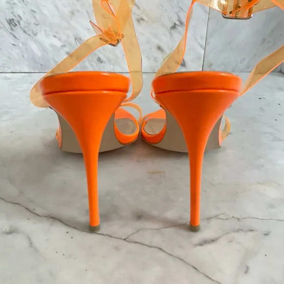 HOUSE Of CB Ghost PVC Neon Strappy Sandals