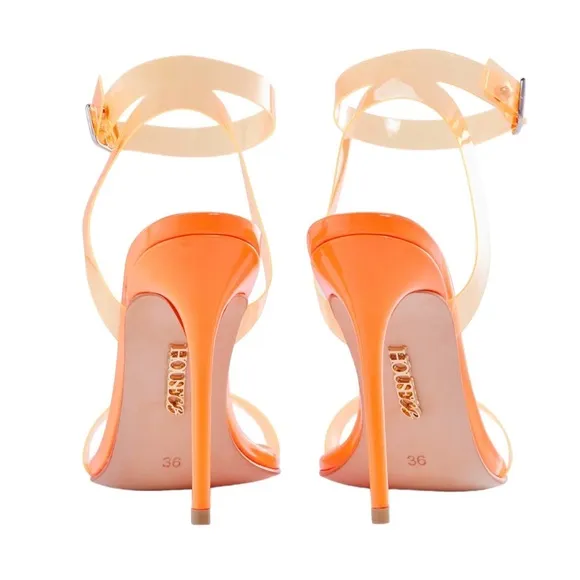 HOUSE Of CB Ghost PVC Neon Strappy Sandals