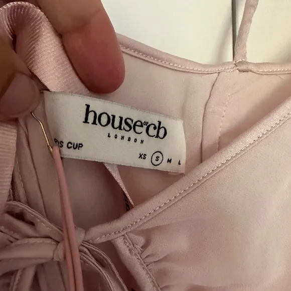 House of CB Ophelia Midi Dress in Blush‎ Size Small NWT