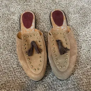 HOUSE OF HOUNDS- Men’s Suede Tassle Slip On Loafers Size 45