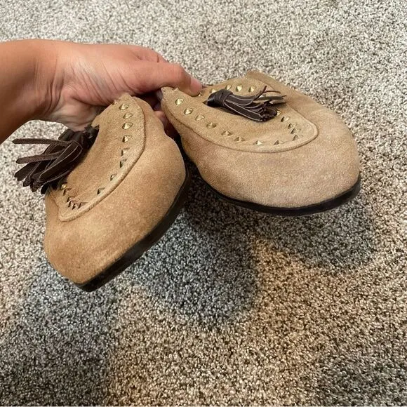 HOUSE OF HOUNDS- Men’s Suede Tassle Slip On Loafers Size 45