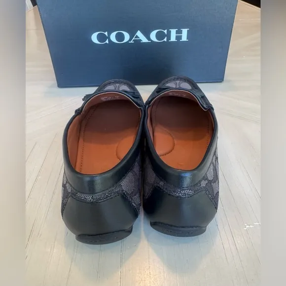 🔥HP🔥 NWT! COACH Moira Signature Jacquard Loafers Black/Coal - Size 7.5
