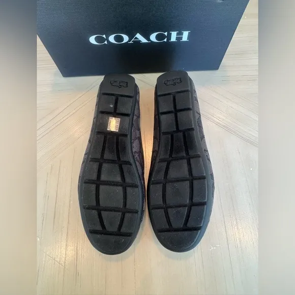🔥HP🔥 NWT! COACH Moira Signature Jacquard Loafers Black/Coal - Size 7.5