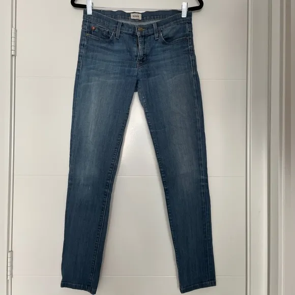 Hudson Jeans blue denim pants low rise straight leg skinny fit classic trendy 27