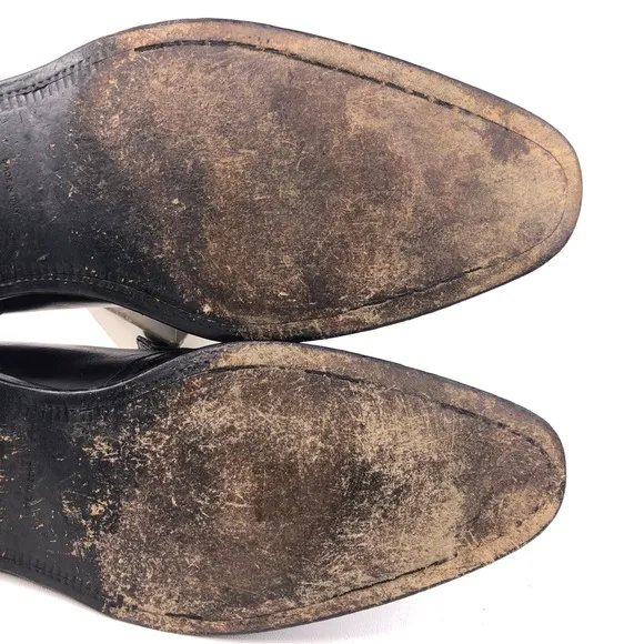 Hugo Boss Italian Black Leather Loafers 8.5