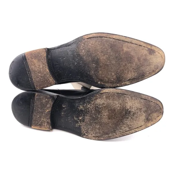 Hugo Boss Italian Black Leather Loafers 8.5