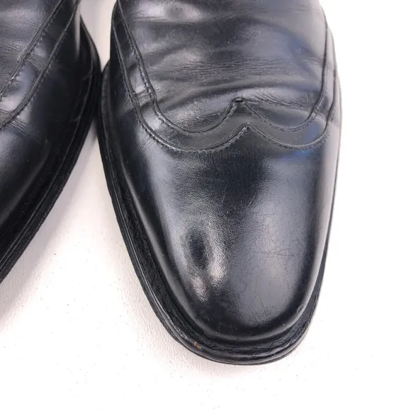 Hugo Boss Italian Black Leather Loafers 8.5