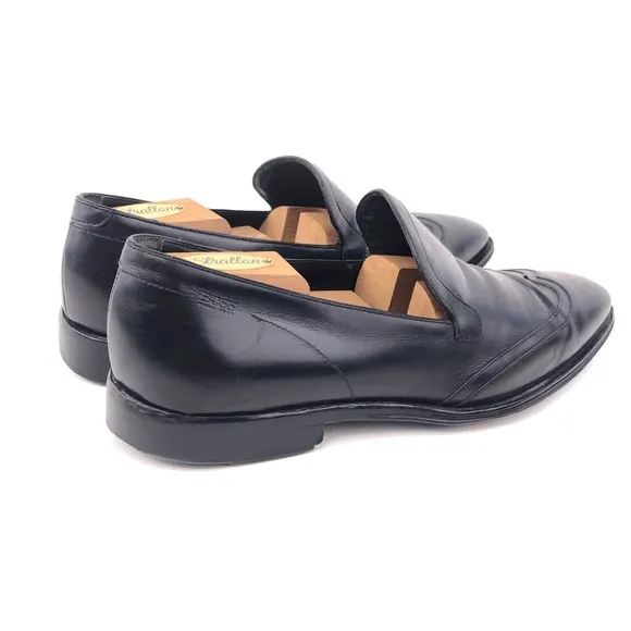 Hugo Boss Italian Black Leather Loafers 8.5