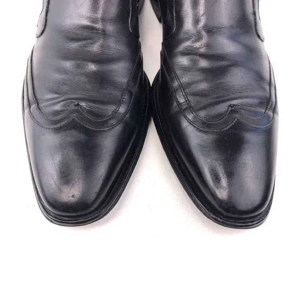 Hugo Boss Italian Black Leather Loafers 8.5