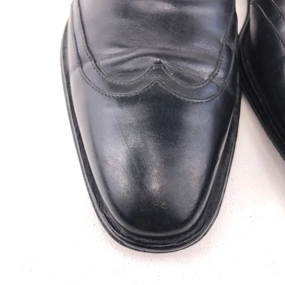 Hugo Boss Italian Black Leather Loafers 8.5