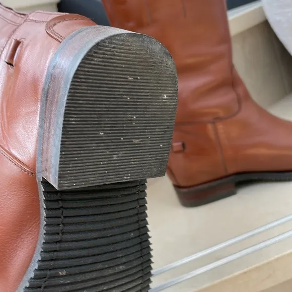 Hunter Boot cognac brown leather riding boots 7