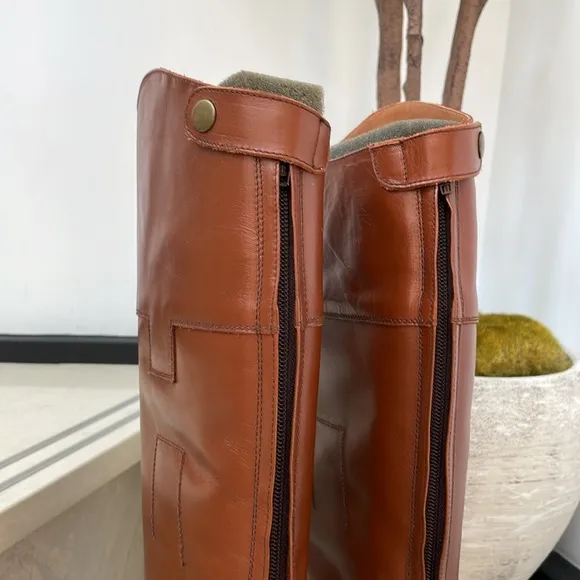 Hunter Boot cognac brown leather riding boots 7