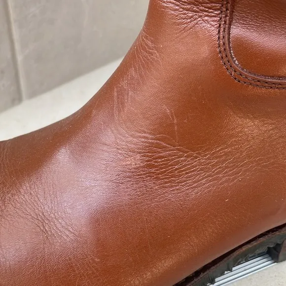 Hunter Boot cognac brown leather riding boots 7
