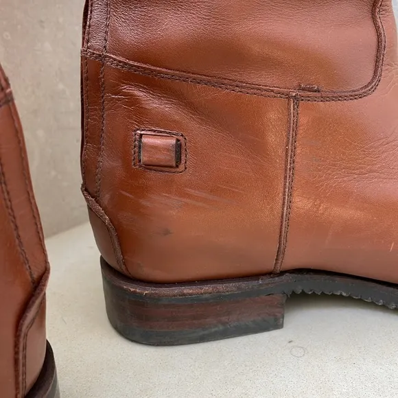 Hunter Boot cognac brown leather riding boots 7