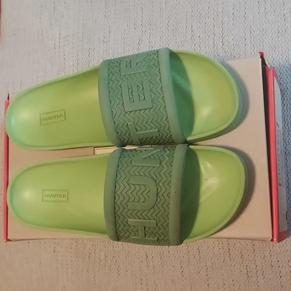 Hunter Men's Bloom Algae Foam Slide in Bracken Green