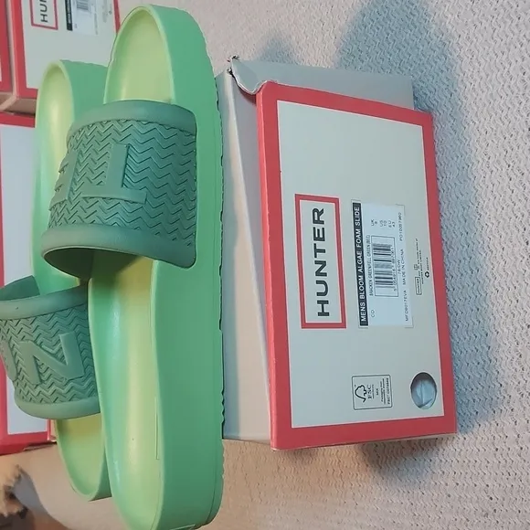 Hunter Men's Bloom Algae Foam Slide in Bracken Green