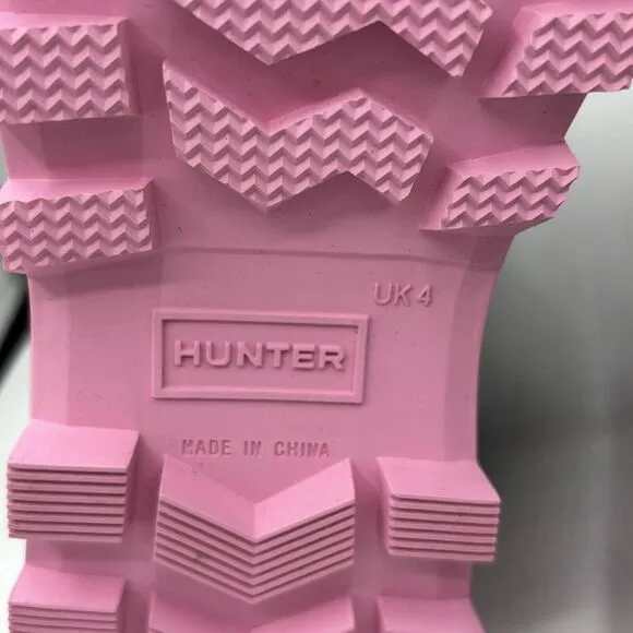 Hunter Women's Black Pink Fizz City Explorer Short Boots Size 6 Neoprene