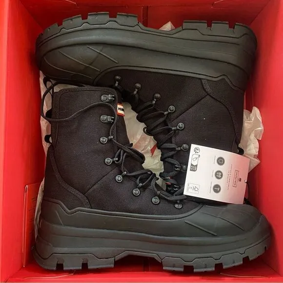 HUNTER women’s boots lace up combat explorer desert winter snow NEW 10 11