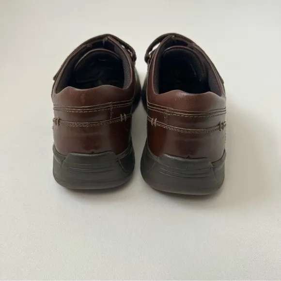 Hush Puppies Men’s size 10.5 Double Velcro Luthar Henson Slip on Loafers Brown