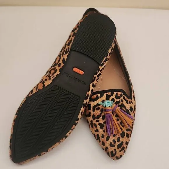 Hush Puppies Sadie Leopard Print Loafers with Tassels, Comfortable, Printed Calf