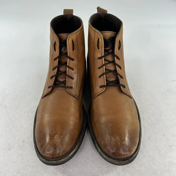 IKON men's ELM MTO Tan Brown Leather Chukka Boots US 7.5 Lace-Up Casual Shoes