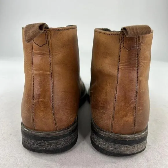 IKON men's ELM MTO Tan Brown Leather Chukka Boots US 7.5 Lace-Up Casual Shoes