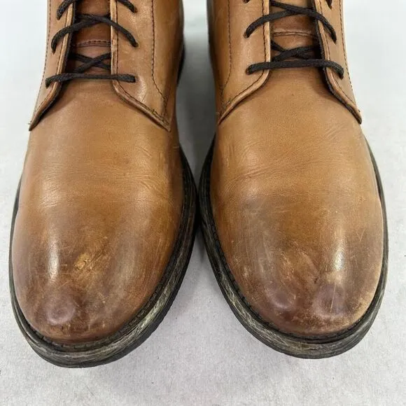 IKON men's ELM MTO Tan Brown Leather Chukka Boots US 7.5 Lace-Up Casual Shoes