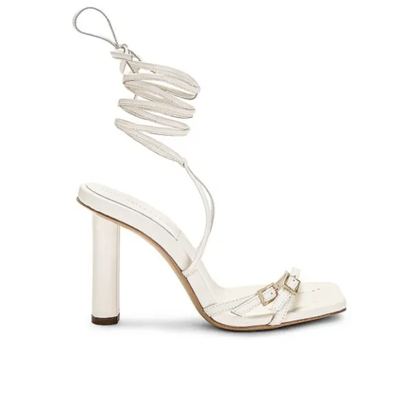 Ilio Smeraldo x Maeve Reilly Strappy Sandal In Ivory Size UK 40 US 10
