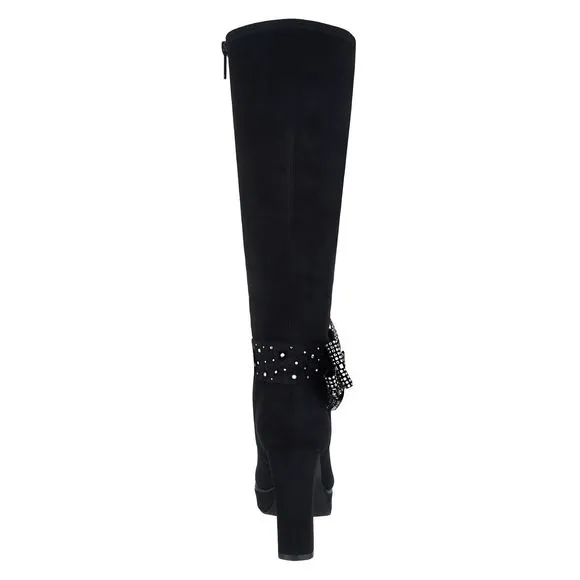 Impo Onneli Bling Stretch Platform Boot with Memory Foam 9.5 9 1 /2 Black NIB